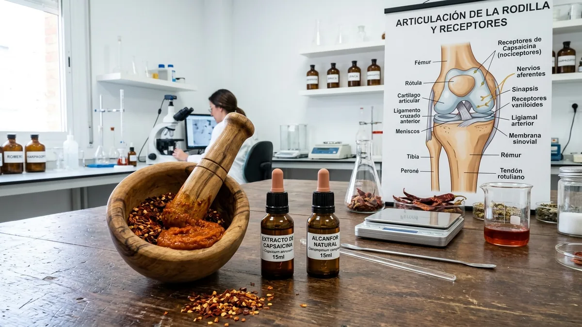 Capsaicina activa y Alcanfor: Mecanismos termogénicos para desensibilizar el dolor de rodilla - Dossier Científico Artro-Salud